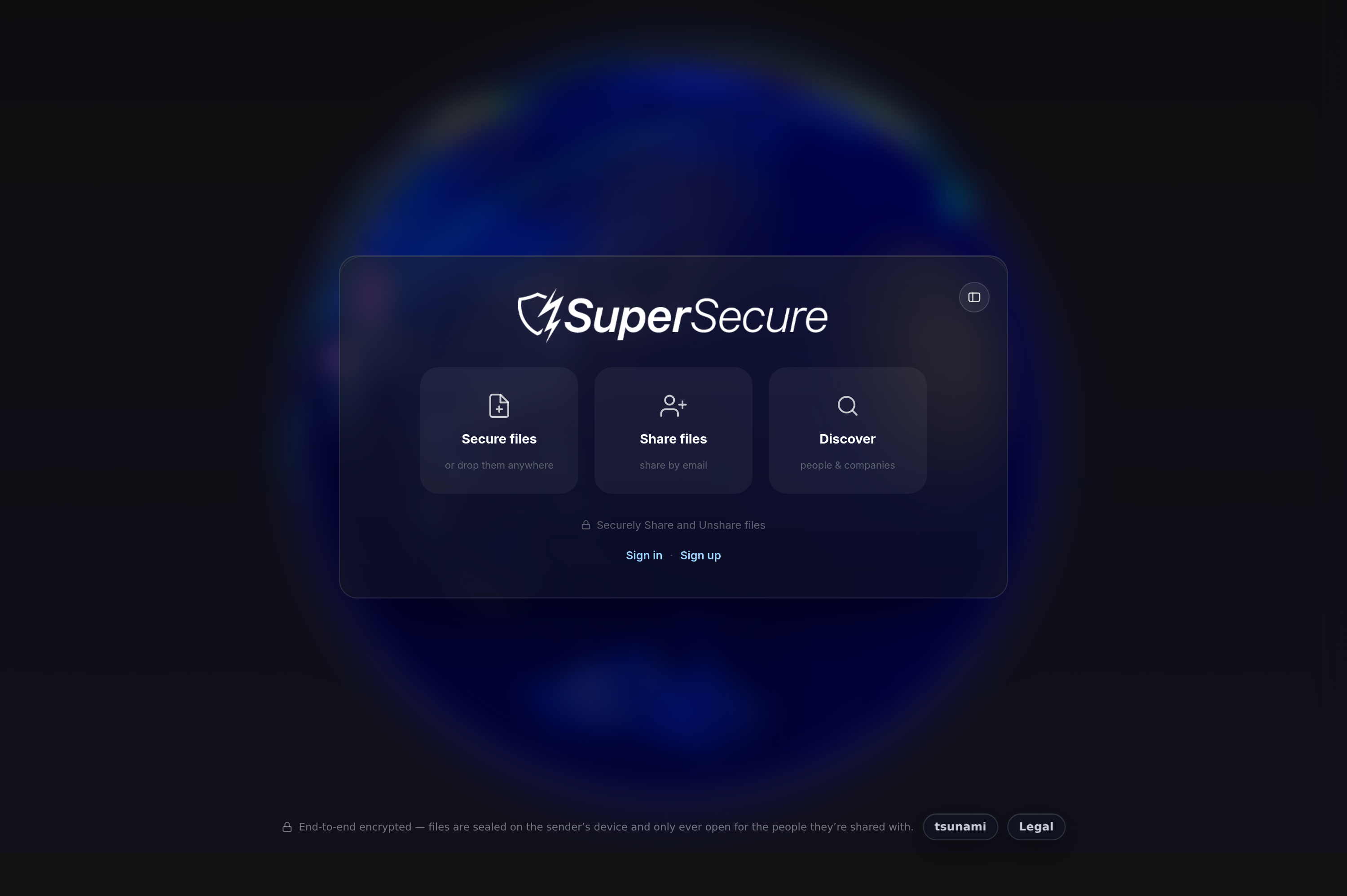 SuperSecure — secure files, share files, discover